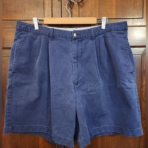 Navy Blue Bowen & Wright Flat Front Shorts